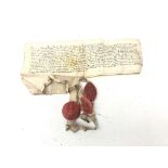 14th century manuscript indenture relating to Widdington,