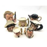 Seven character jugs comprising Royal Doulton The Wild West Collection 'Annie Oakley',