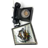 G.P.O black Bakelite rotary dial telephone.