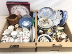 Royal Grafton 'Malvern' pattern tea set, Wedgwood Jasperware bowl,