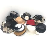 Millinery: large collection of ladies formal hats and fascinators and a collection female head