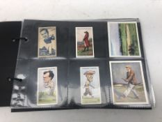 Collection of golf related cigarette cards including golfers and golf courses,