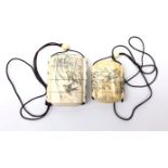 Two Japanese Meiji bone four-case inro,