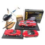 Three Diecast vehicles comprising - Burago & Mattel 'Dino 246 GT' and Welly 'Porsche Boxster',