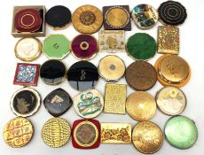 Collection of assorted vintage powder compacts including Statton,
