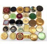 Collection of assorted vintage powder compacts including Statton,