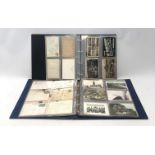 Two modern loose leaf albums containing a total of over three hundred and ninety Edwardian and