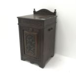 Edwardian fall front coal box, W36cm, H65cm,