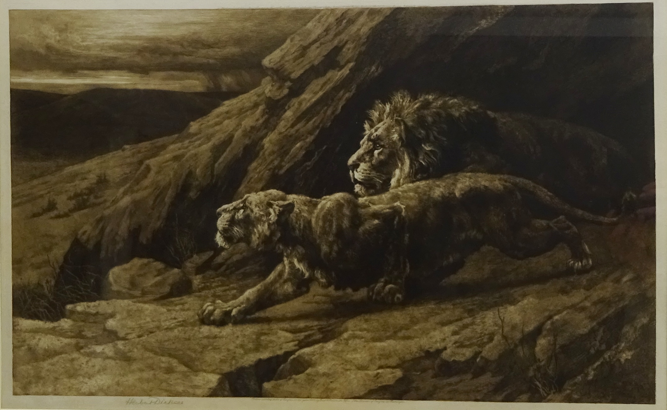 Herbert Thomas Dicksee (British 1862-1942): 'Raiders', etching signed in pencil,