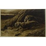 Herbert Thomas Dicksee (British 1862-1942): 'Raiders', etching signed in pencil,