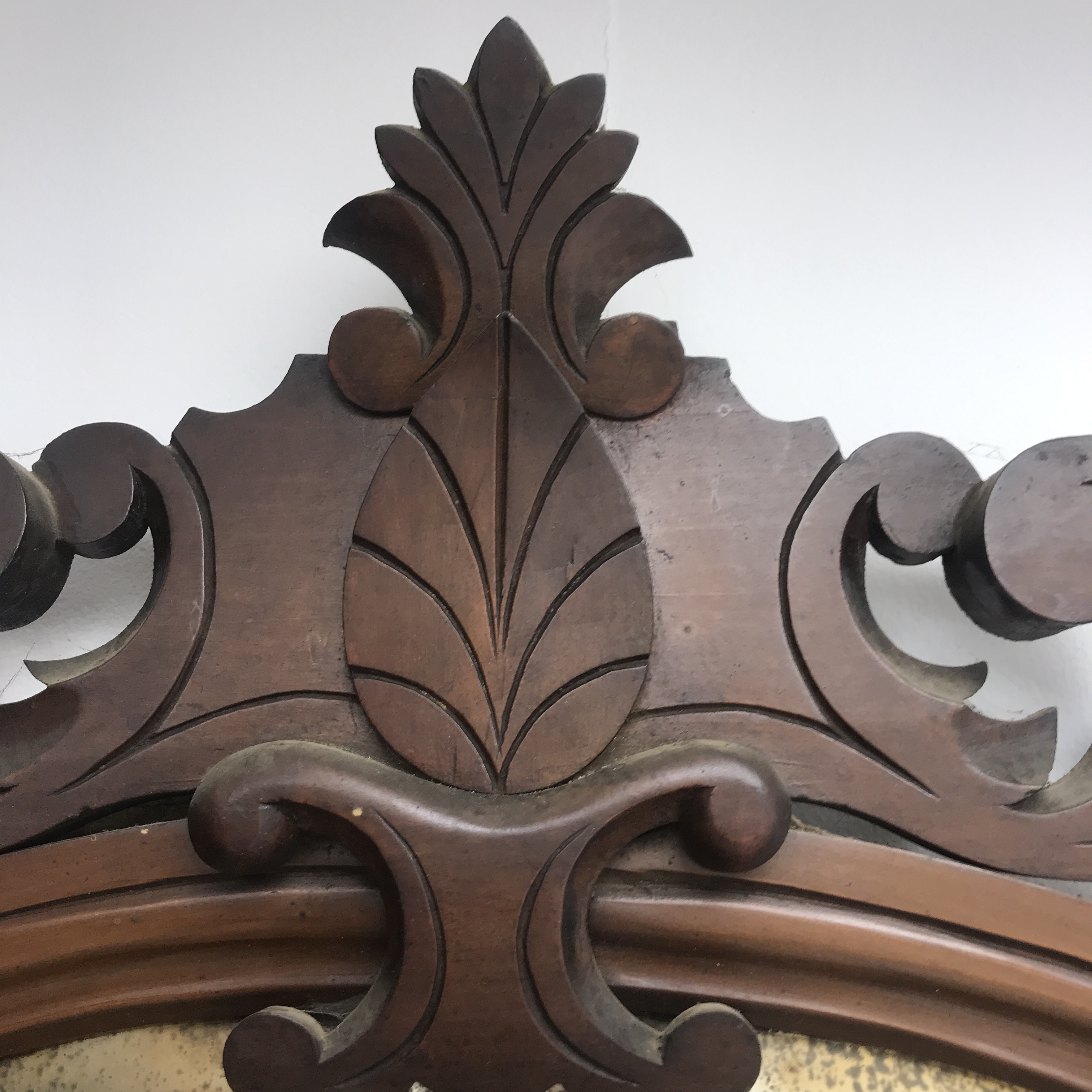 Victorian inlaid mahogany stepped inverted breakfront mirror back side cabinet, - Image 5 of 5