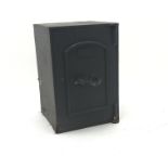 Victorian cast iron safe, single door, grey painted finish,