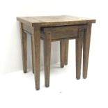 Barker & Stonehouse Frontier Range mango wood nest of two lamp tables, W56cm, H56cm,