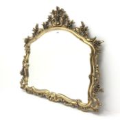 Rococo style arched gilt mirror, W120cm, H116cm Condition Report <a href='//www.