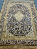 Persian Kashan rug, overall geometric design,