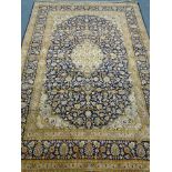 Persian Kashan rug, overall geometric design,