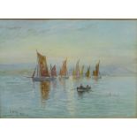 George Henry Jenkins (British 1843-1914): Boats 'off Mt Batten Plymouth' and Fishing Boats off the