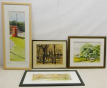 Percy Hope (British 20th century): 'Langdale End' and 'Brompton', three watercolours signed,