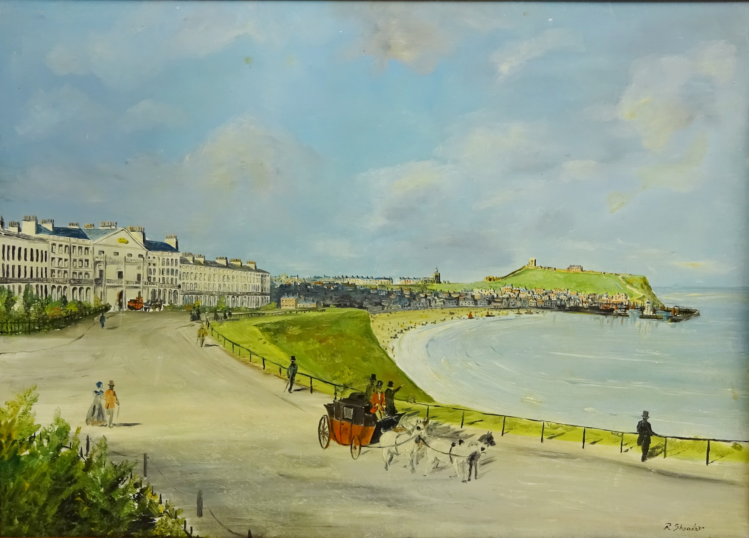 Robert Sheader (British 20th century): The Crown Hotel and Esplanade Scarborough,