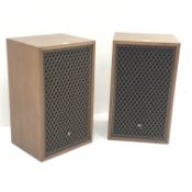Pair Sanusi SP-150 teak cased cabinet speakers, W37cm, H61cm,