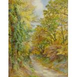 Beatrice Parsons (British 1870-1955): 'A Surrey Lane - Late Autumn',