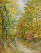 Beatrice Parsons (British 1870-1955): 'A Surrey Lane - Late Autumn',