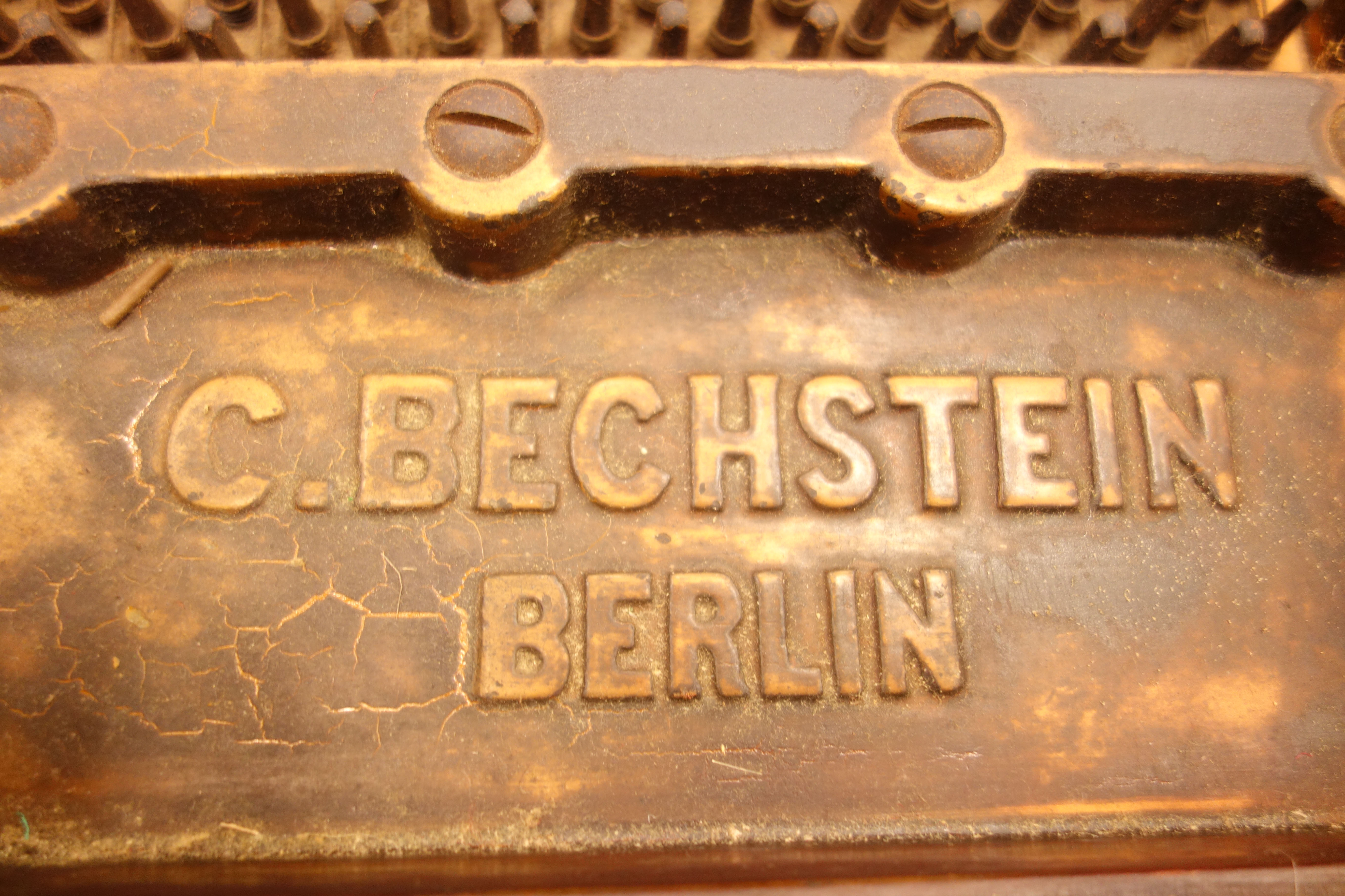 Early 20th century Bechstein model L ebonised baby grand piano, iron framed - Image 4 of 10