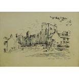 Fred Lawson (British 1888-1968): 'Middleham', pen and ink signed titled and dated June 18th 1951,