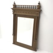 Classical carved oak framed pier glass mirror fitted with bevel edged glass,