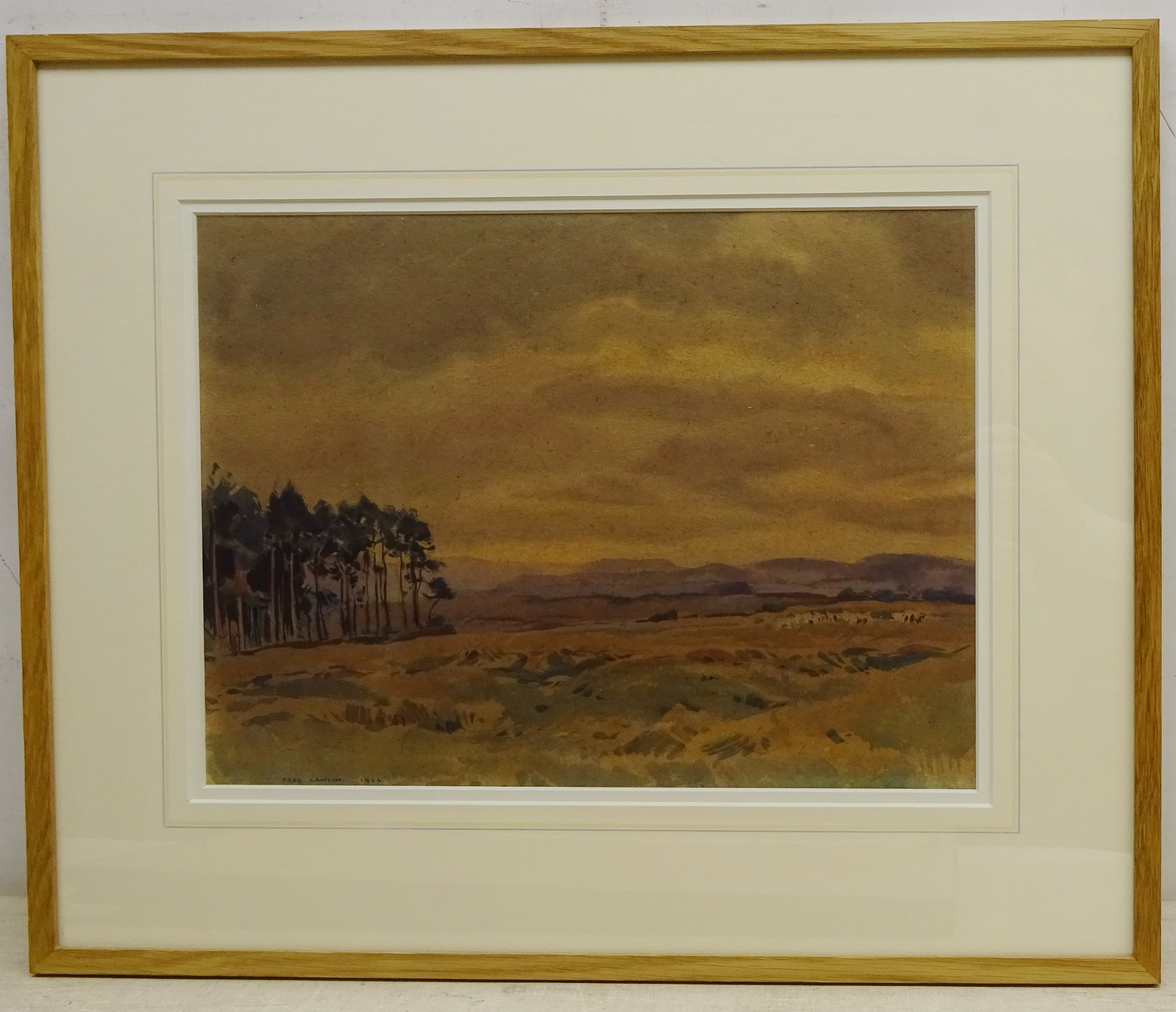 Fred Lawson (British 1888-1968): 'Wensleydale', watercolour signed and dated 1944, - Image 2 of 2