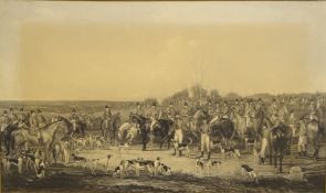 After Anson A. Martin (c1830-c.1870): 'The Bedale Hunt', uncoloured mixed method engraving by W.H.