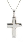 Silver cross pendant necklace, stamped 925 Condition Report <a href='//www.