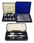 Set of six silver spoons by Joseph Rodgers & Sons, Sheffield 1928,