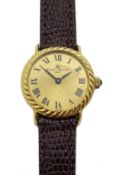 Baume Mercier 18ct gold ladies manual wind wristwatch, the back case stamped 635454 36662,