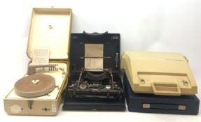 A Vintage cased Philips portable record player, Type AG9149,