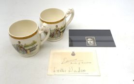 Signatures of the Duke and Duchess of Windsor,