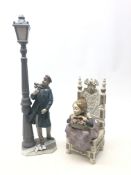 Lladro figure of a girl 'Reverie' 1398 and Lamplighter 5205,