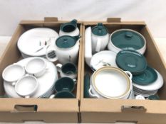 A selection of Denby Greenwheat wares, to include coffee pot,