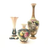 Royal Worcester vase, of ovoid form with tall neck and spreading foot,