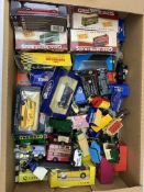 Collection of boxed and loose diecast vehicles including Matchbox, Corgi,