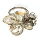 A group of assorted silver plate,