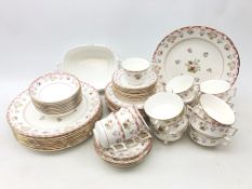 A Wedgwood Bianca Williamsburg part dinner service, comprising dinner plates, dessert plates,