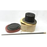 A Tress & Co London moleskin top hat,