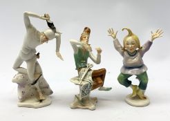 Three 20th century Karl Ens figurines, the first modelled as Uncle Fritz,