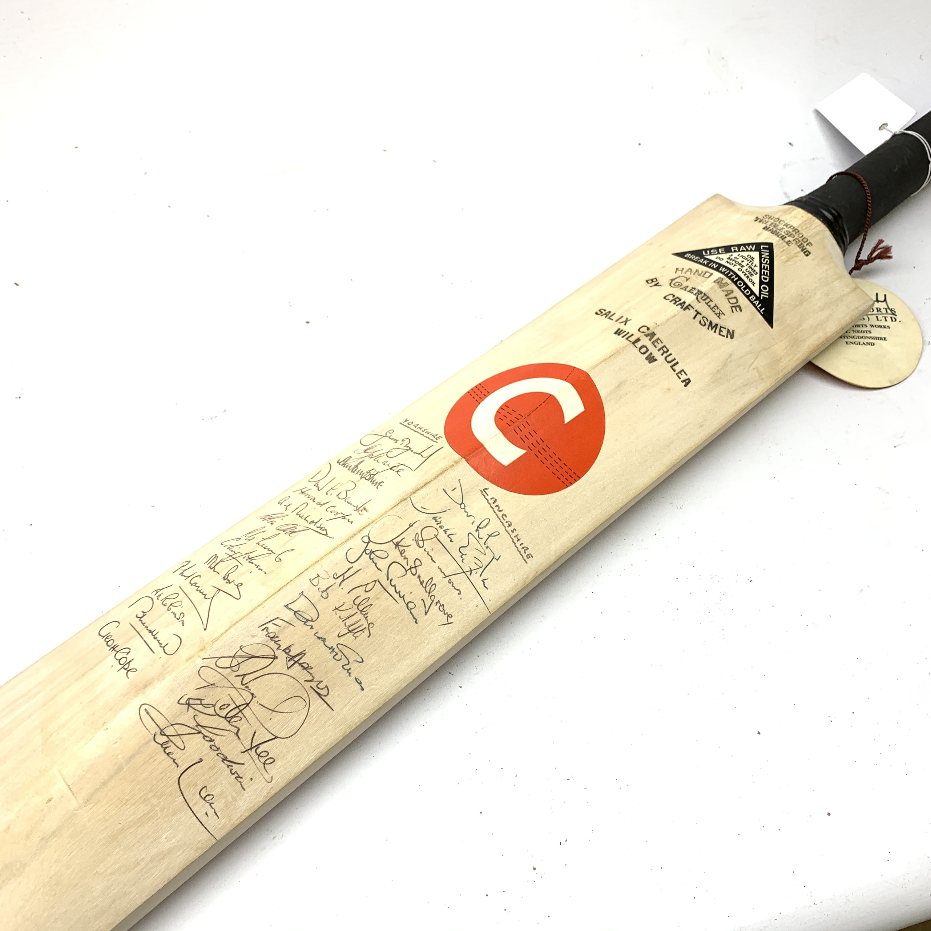Caerulea Geoff Boycott full size cricket bat signed to the front by the 1973 West Indies and