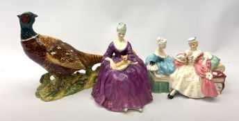 Two Royal Doulton figurines, the first The Love Letter HN2149, the second Charlotte HN2421,