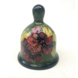 Moorcroft Year Bell, First Edition 1983 decorated in the Hibiscus pattern no.