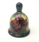 Moorcroft Year Bell, First Edition 1983 decorated in the Hibiscus pattern no.