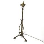 Victorian brass standard lamp,