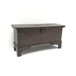 Small George lll planked oak coffer,